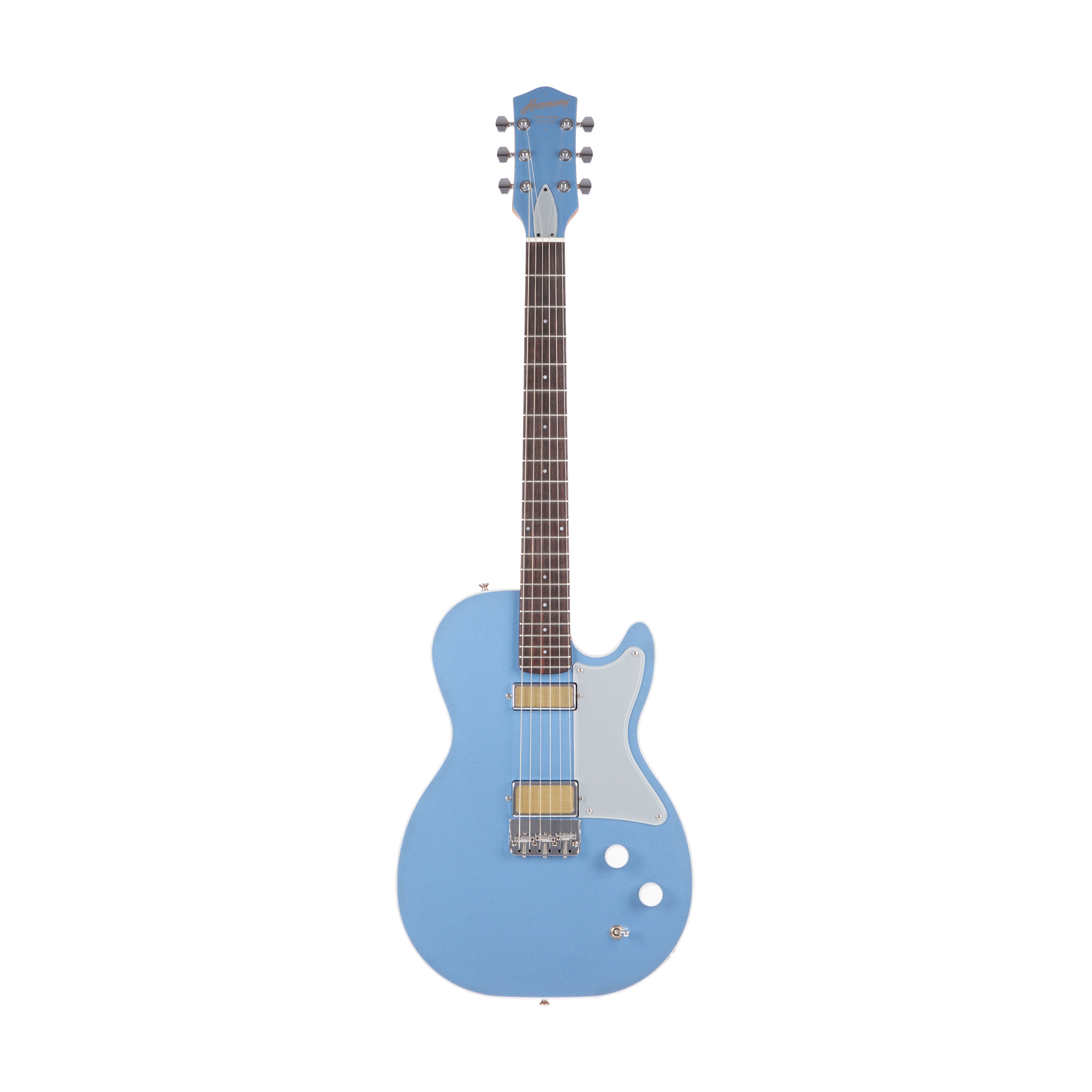 Harmony Standard Jupiter Thinline Electric Guitar w Case Sky Blue Harmony Guitars