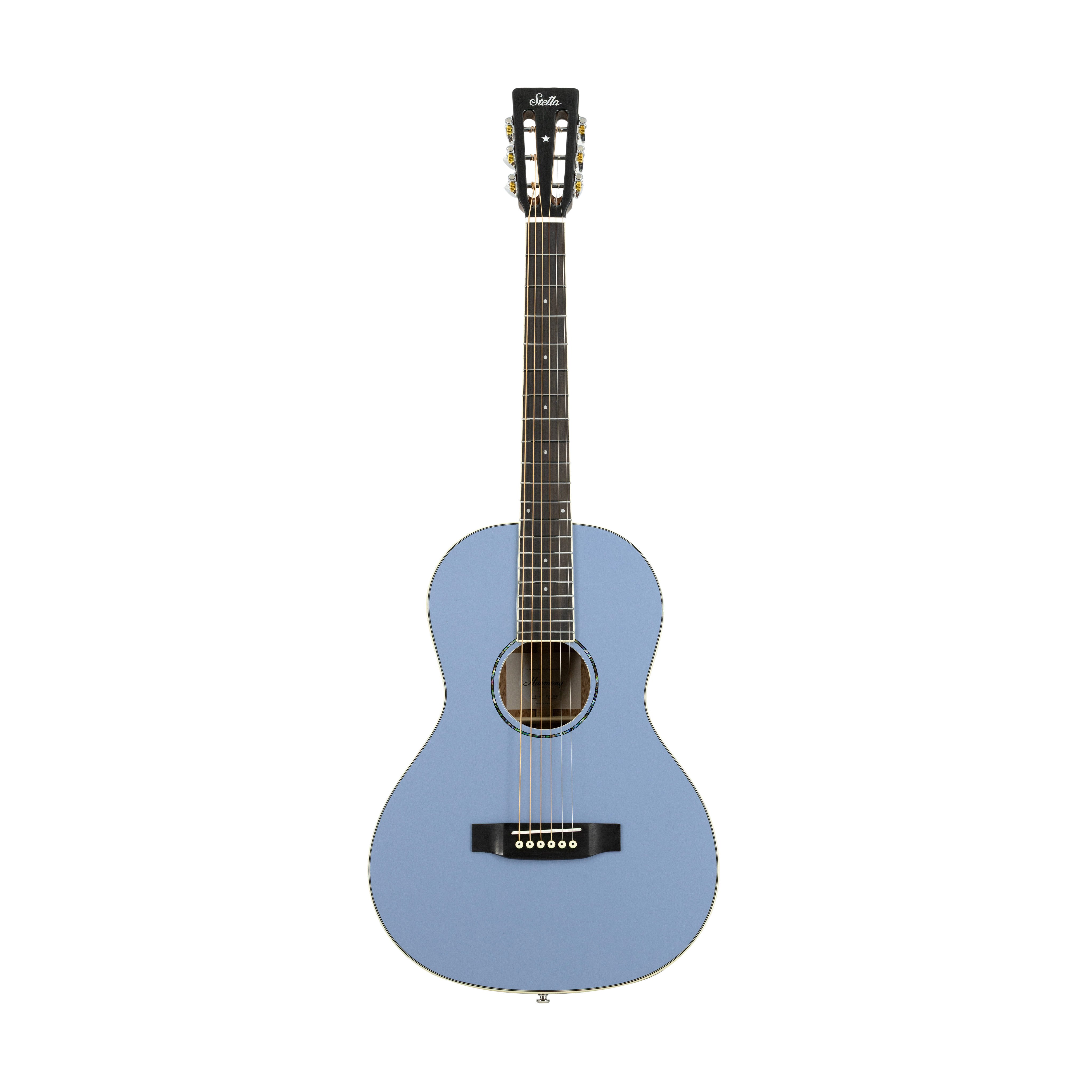 ステラハーモニー　ギター Stella Parlor Acoustic Guitar w/Bag, Moonstone Blue – Harmony Guitars