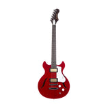 Harmony Standard Comet Electric Guitar w/Case, RW FB, Trans Red